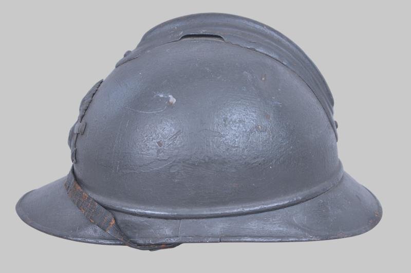 WW1 French Artillery Gunners M15 Adrian Helmet — image 4