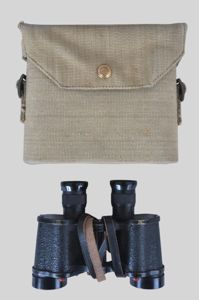 WW2 British Army Binoculars & Webbing Carrying Case 1944/1941