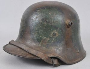 WW1 German Circular Swirl Camouflage M17 Helmet