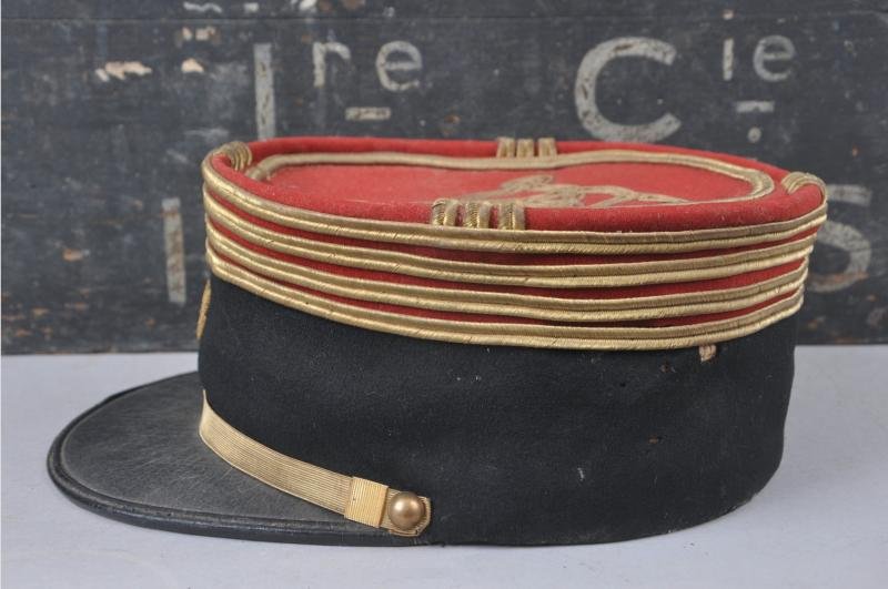 WW1 French 108th Infantry Regiment Officers Kepi & FootLocker — image 4