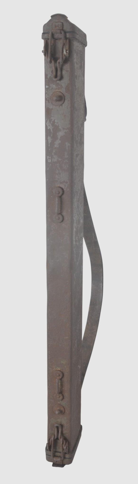 WW1 German MG08 Maxim Machine Gun Barrel Carrier With Shrapnel Hits — image 2