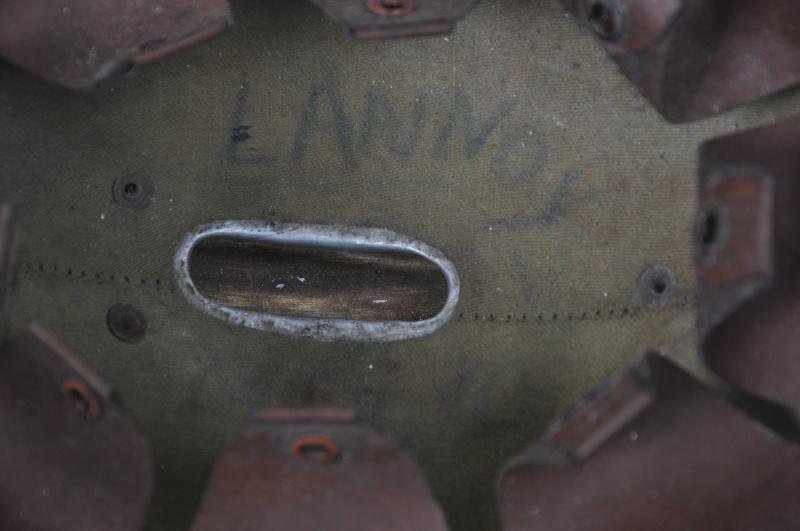 WW1 Belgian Officers Commercial Parade Adrian Helmet- Named 'LANNOY' — image 7