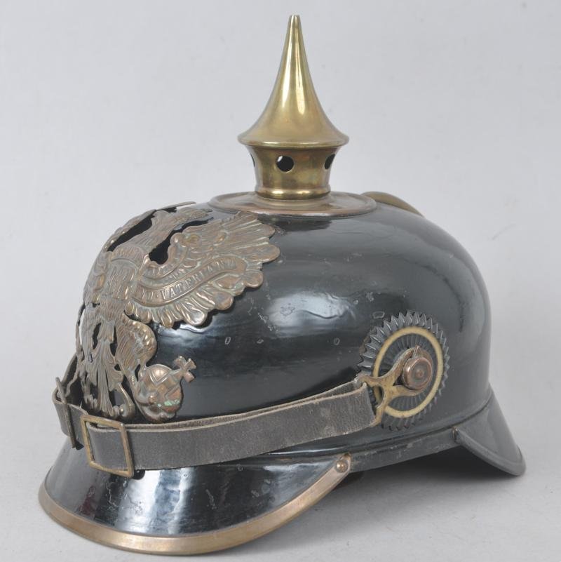 WW1 German One Piece Ersatz Pickelhaube Of Prussia In Tin — image 3