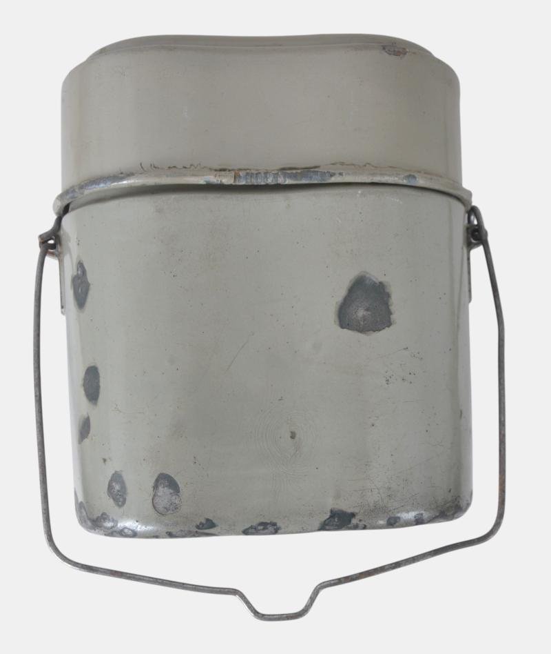 WW1 German Matching 'BING' Maker Green Enamel Messtin 1917/18 — image 2