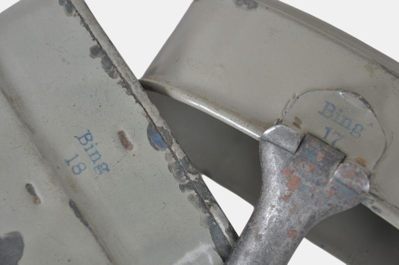 WW1 German Matching 'BING' Maker Green Enamel Messtin 1917/18 — image 5