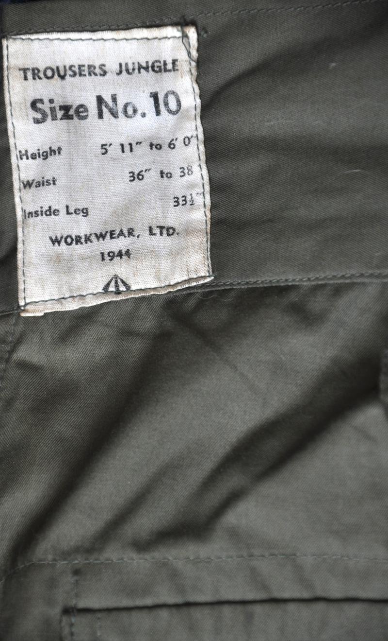 Rare WW2 British Made Jungle Trousers 1944 Dated — image 5