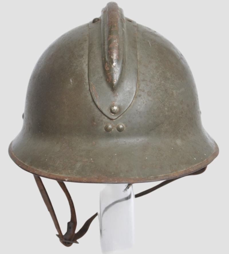 WW2 French ***Named*** 1940 Battle For France Infantry M26 Adrian Helmet — image 3