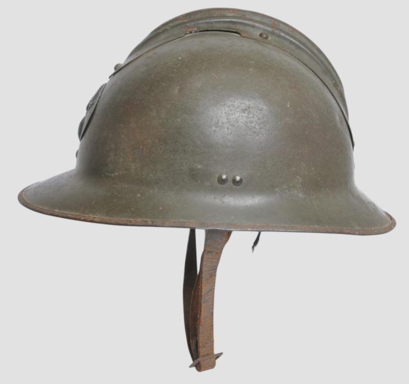 WW2 French ***Named*** 1940 Battle For France Infantry M26 Adrian Helmet — image 4