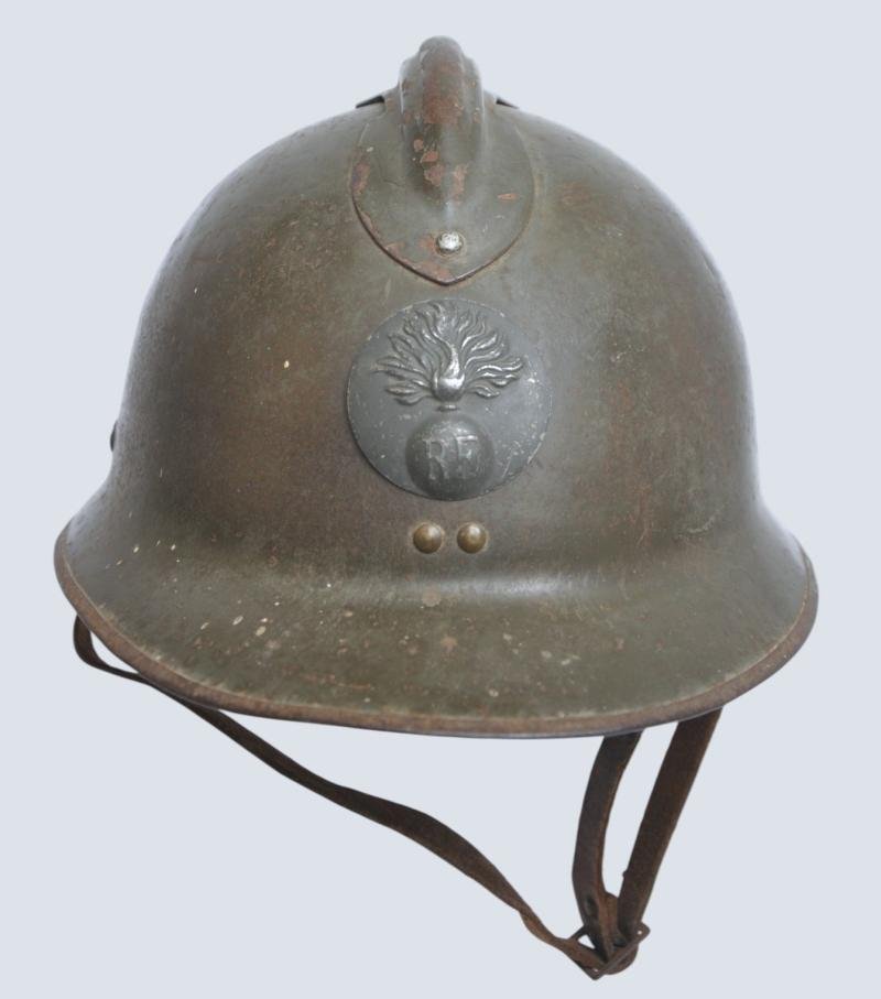WW2 French ***Named*** 1940 Battle For France Infantry M26 Adrian Helmet — image 5