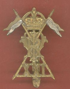 21st (Empress of India's) Lancers WW1 Other Ranks cap badge