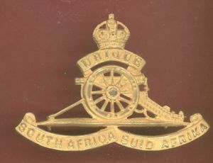 South African Artillery Officer's cap badge