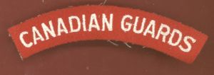 CANADIAN GUARDS cloth shoulder title