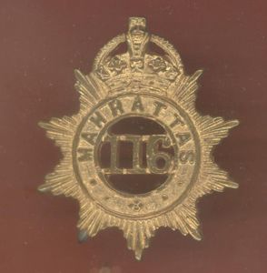 Indian Army WW1 116th Mahrattas Regiment OR's cap badge