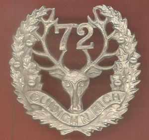 Canadian 72nd Bn. Seaforth Highlanders of Canada WW1 CEF glengarry …