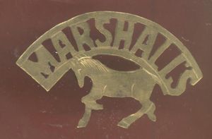 South African Marshall's Horse sheet brass Boer War slouch hat …