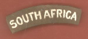 SOUTH AFRICA South African Army WW2 cloth shoulder title