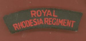 ROYAL / RHODESIA REGIMENT cloth shoulder title