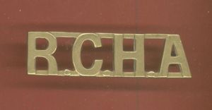 R.C.H.A. Royal Canadian Horse Artillery shoulder title
