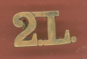 Indian Army 2.L 2nd Lancers (Gardners Horse) WW1 shoulder title
