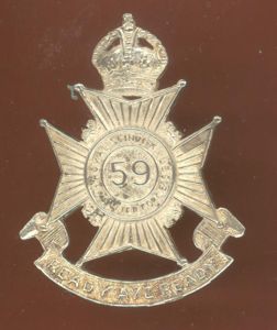 Indian Army 59th Royal Scinde Rifles Officer's cap badge