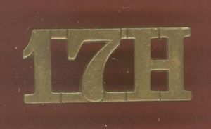 Indian Army; 17H Poona Horse Q.V.O. Cavalry shoulder title