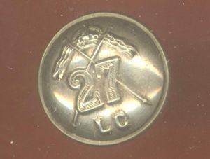 Indian Army 27th Light Cavalry Regiment button