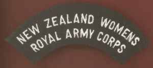 NEW ZEALAND WOMEN'S ROYAL ARMY CORPS cloth shoulder title