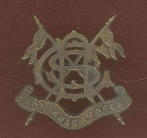 Indian Army. Choti Khas Lancers cap badge