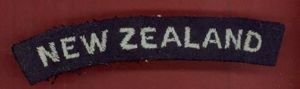NEW ZEALAND Royal Air Force WW2 cloth shoulder title