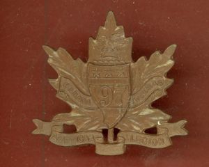 Canadian 97th Battalion Toronto Americans, Ontario WW1 CEF Officer's OSD …