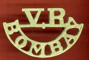 Indian Army V.R. / BOMBAY ,Bombay Rifle Volunteers shoulder title.