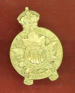 Canadian 177th Simcoe Foresters Bn. WW1 CEF Cap Badge