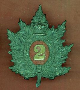 Canadian Militia 2nd Queen's Own Rifles of Canada Victorian glengarry …