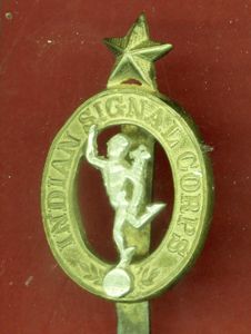 Indian Army Signals Corps WW2 head-dress badge
