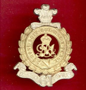 Indian Army. 61st King George's Own Pioneers WW1 capbadge