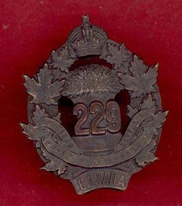 Canadian 229th South Saskatchewan Bn. WW1 CEF cap badge
