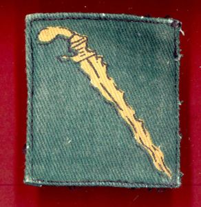 Malaya Command printed cloth formation sign