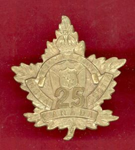 Canadian 25th Nova Scotia Bn. WW1 CEF cap badge