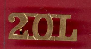 Indian Army 20 L ,20th Lancers shoulder title