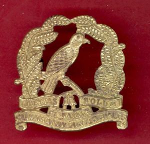 New Zealand 4th Waikato Mounted Rifles cap badge