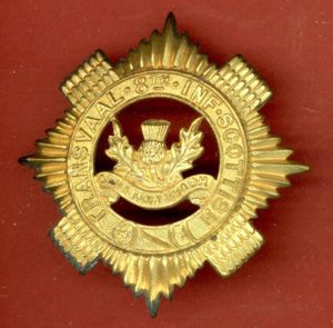 South African 8th INF Transvaal Scottish OR's glengarry badge