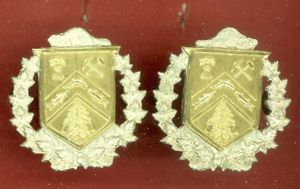 Canadian Three Rivers Regiment OR's collar badges