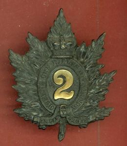Canadian Militia 2nd Queen's Own Rifles of Canada Victorian glengarry …