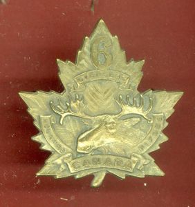 Canadian 6th Canadian Mounted Rifles (Amherst) WW1 CEF Cap Badge