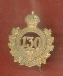 Canadian 130th Lanark & Renfrew Bn. WW1 CEF cap badge