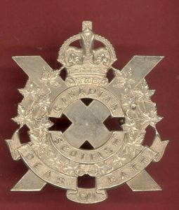 The Canadian Scottish Regiment glengarry badge