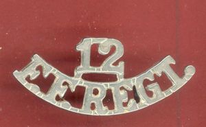Indian Army 12th Frontier Force Regiment. Officer's shoulder title