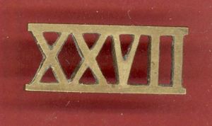 Indian Army; XXVII 27th Light Cavalry WW1 shoulder title
