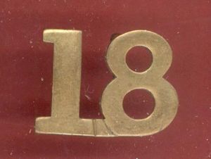 Indian Army 18th Infantry Regiment Victorian shoulder title
