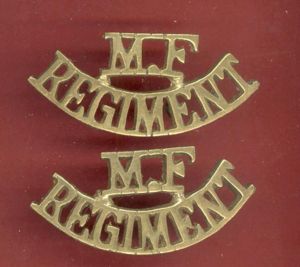 Indian Army M.F. / REGIMENT shoulder titles